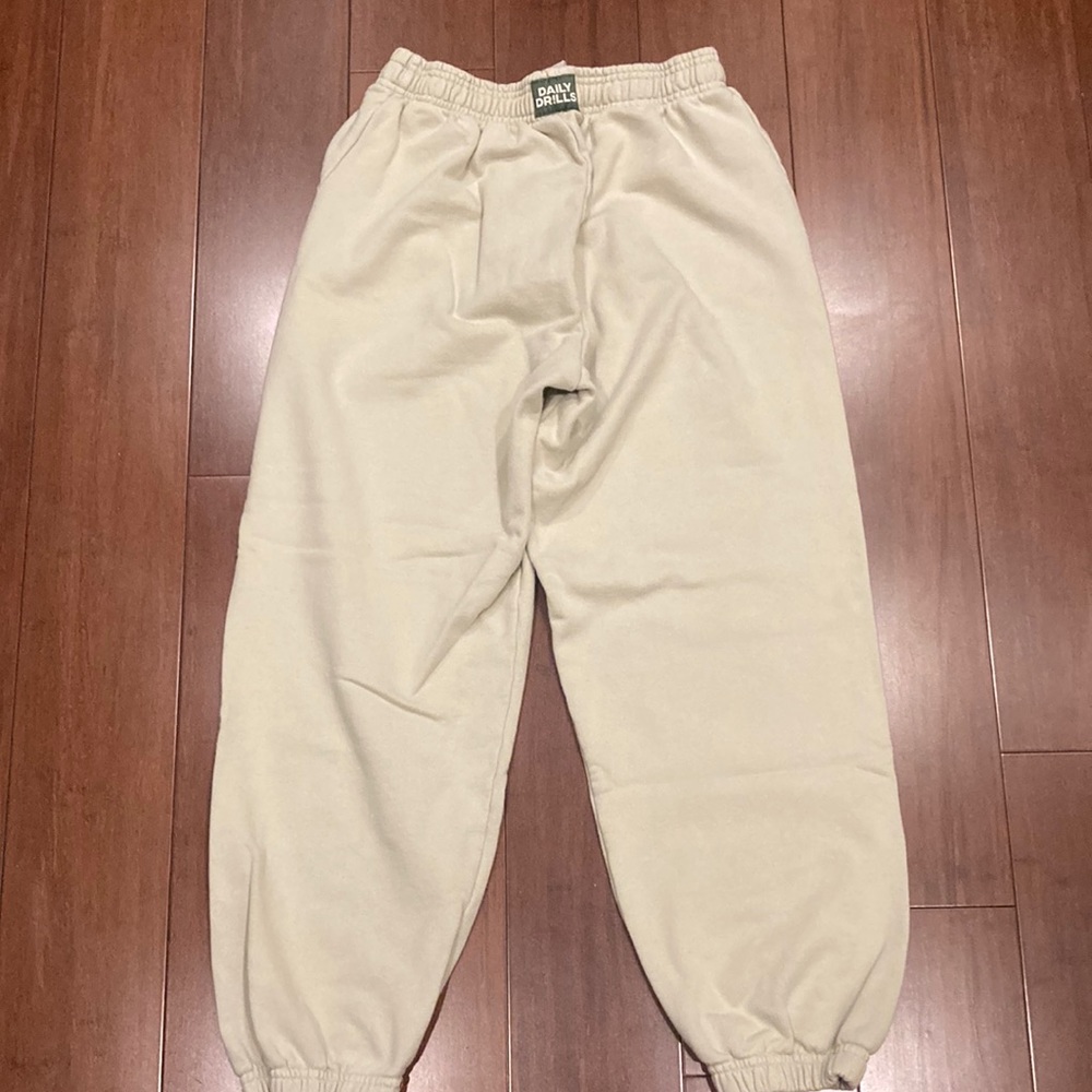Daily Drills Cream Jogger Pants